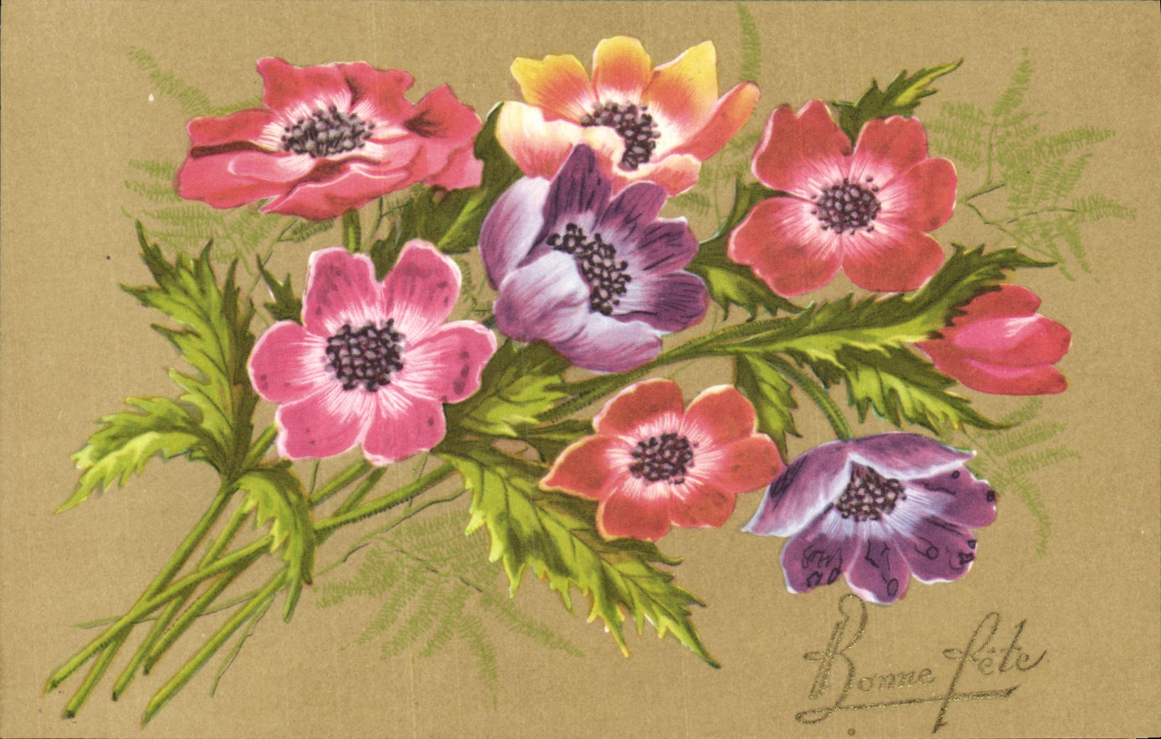 CPA Fantaisie Fleurs 