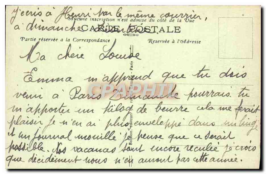 CPA Paris Hopital Militaire du Val de Grace Militaria — Rückseite