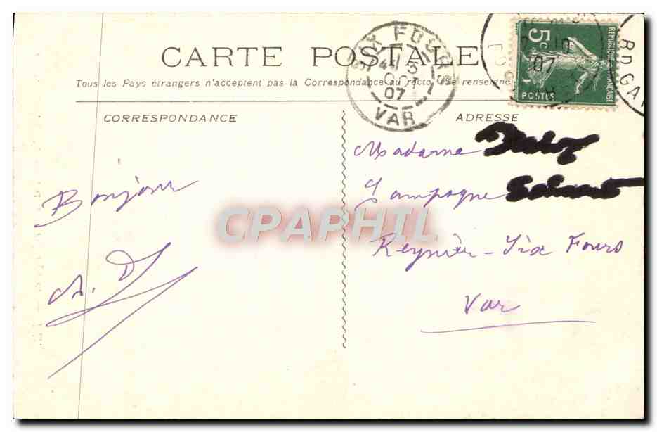 CPA Nimes La Tour Magne  — Rückseite