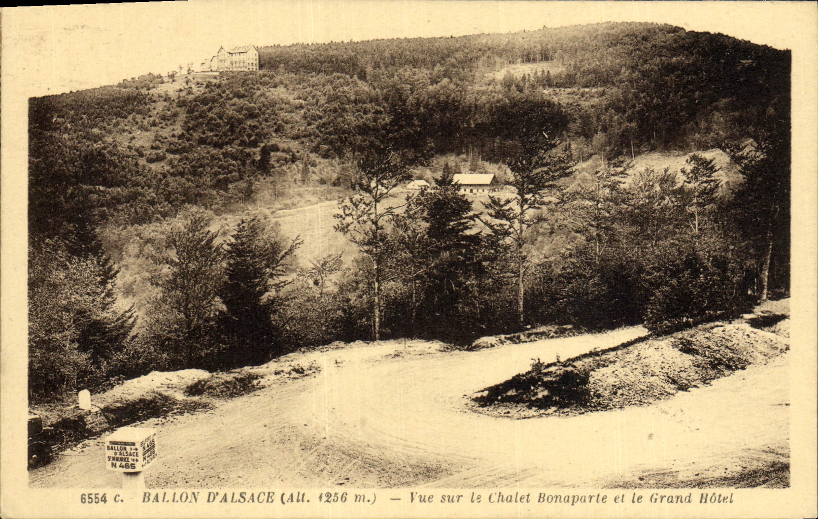 CPA Ballon D'Alsace Vue sur le chalet Bonaparte et le grand Hotel