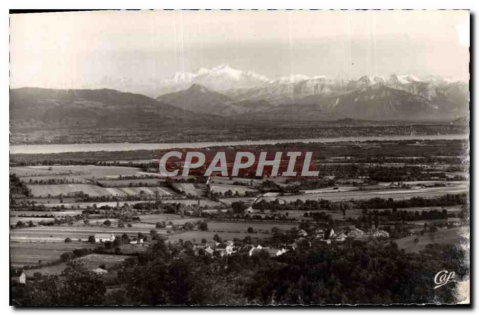 Panorama der Alpenkette und des Genfer Sees — Gex-la-Faucille (Höhe 1223 m) — Cap