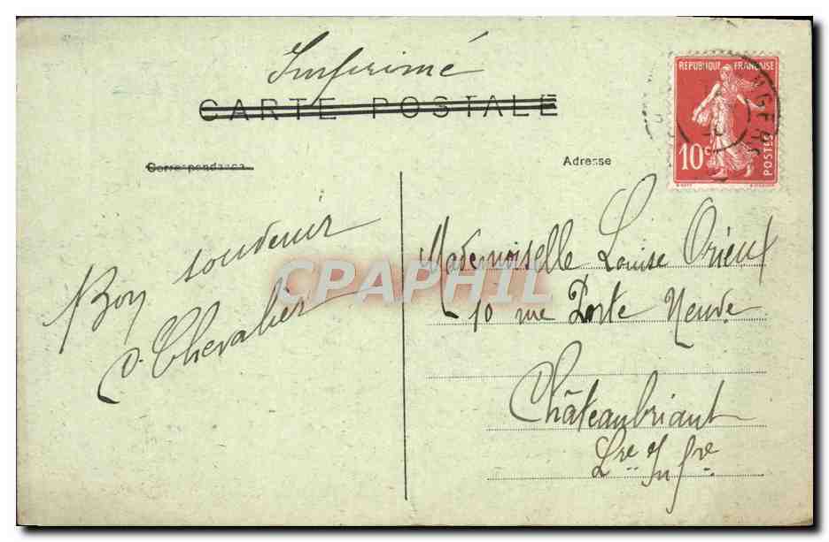 CPA Paris du Luxembourg Le Palais du Senat  — Rückseite