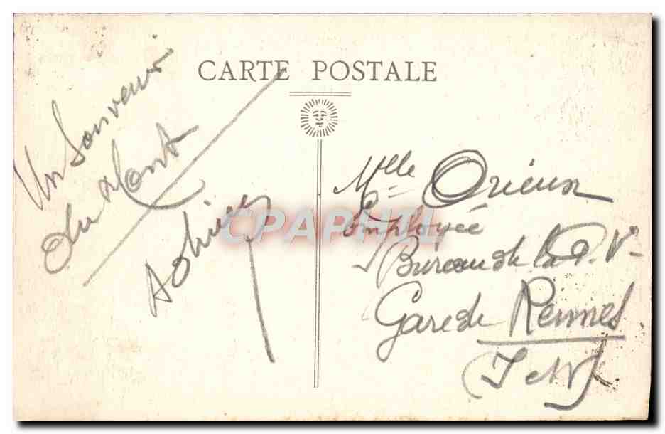 CPA Le Mont St Michel L'Abbaye Galerie du cloitre  — Rückseite