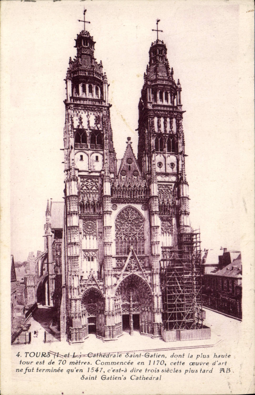 CPA Tours Cathedrale Saint Gatien