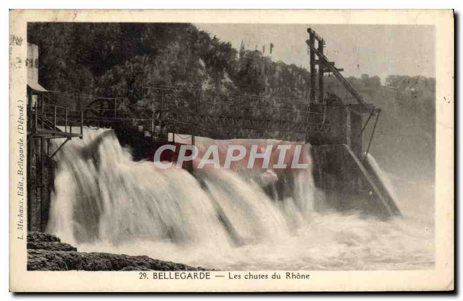 CPA Bellegarde Les Chutes du Rhone 