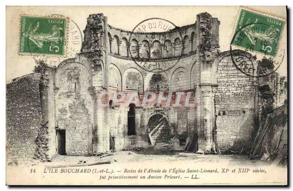 CPA L'Ile Bouchard Restes de l'Abside de l'Eglise Saint Leonard Ancien prieure