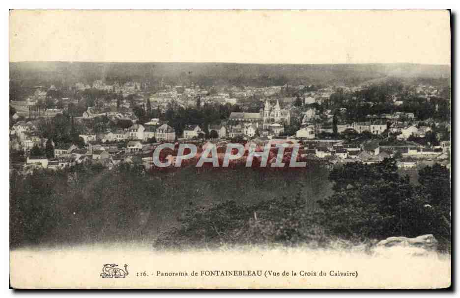Fontainebleau — Panorama vom Croix du Calvaire — CPAPHIL n°116