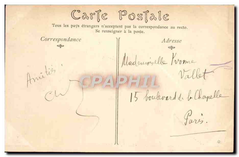 CPA Sainte Germain en Laye Le Chateau  — Verso