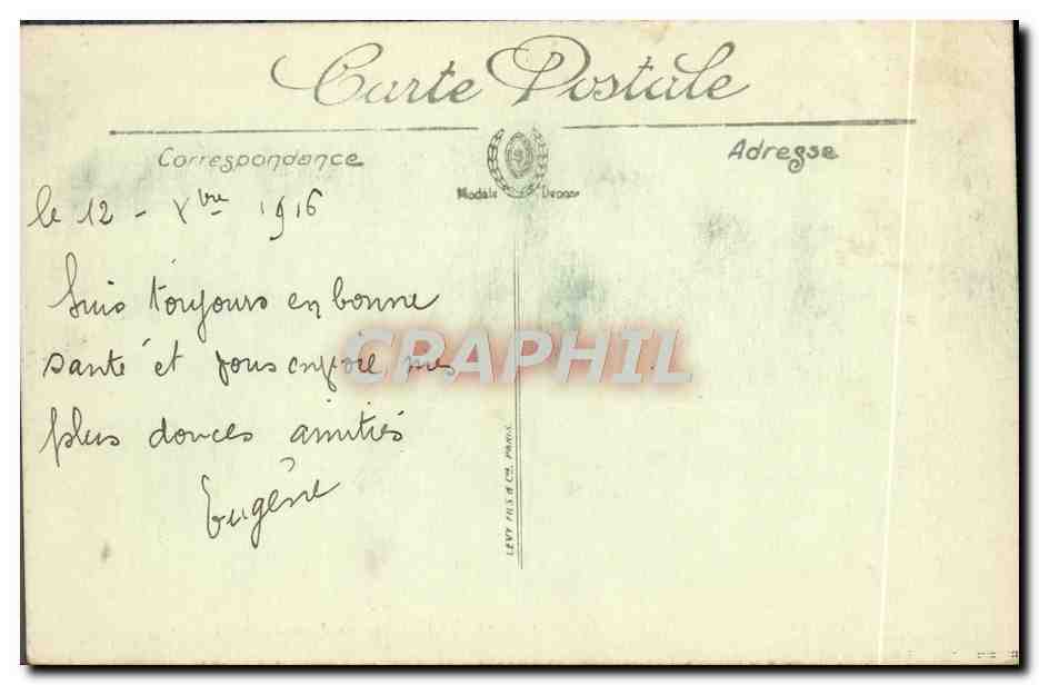 CPA Gerarumer Les casernes vues de la Roche du renard — Rückseite