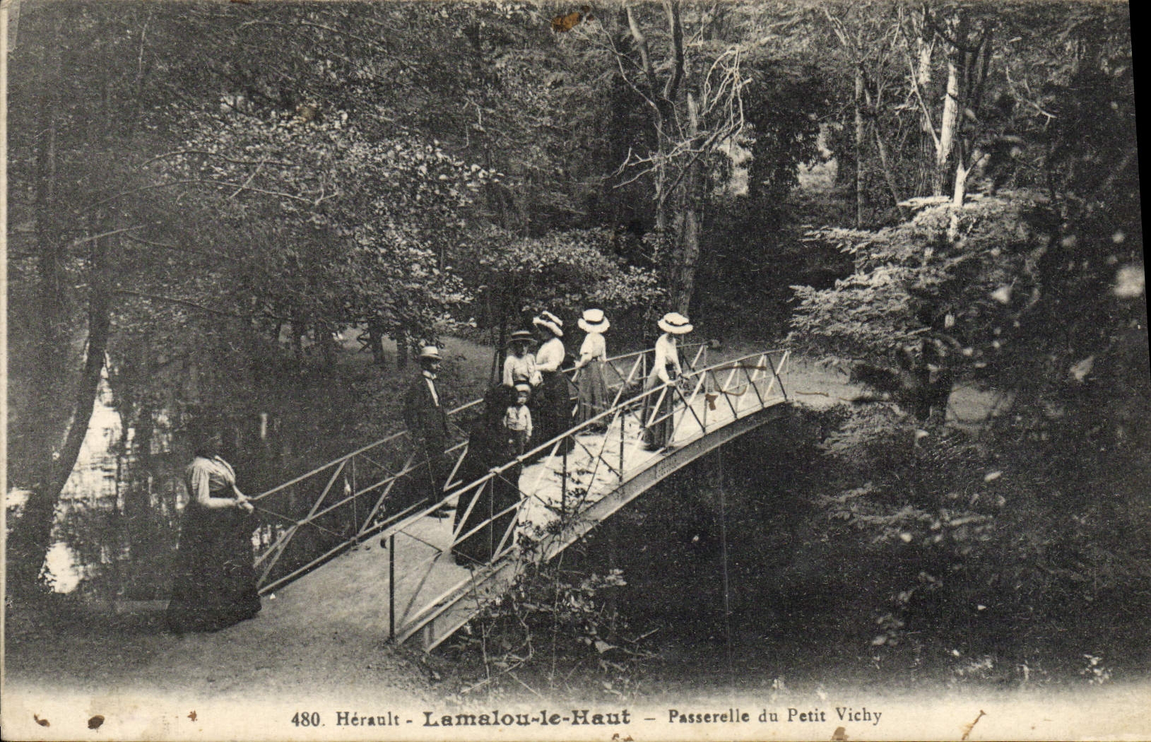 CPA Lamalou le Haut Passerelle du Petit Vichy