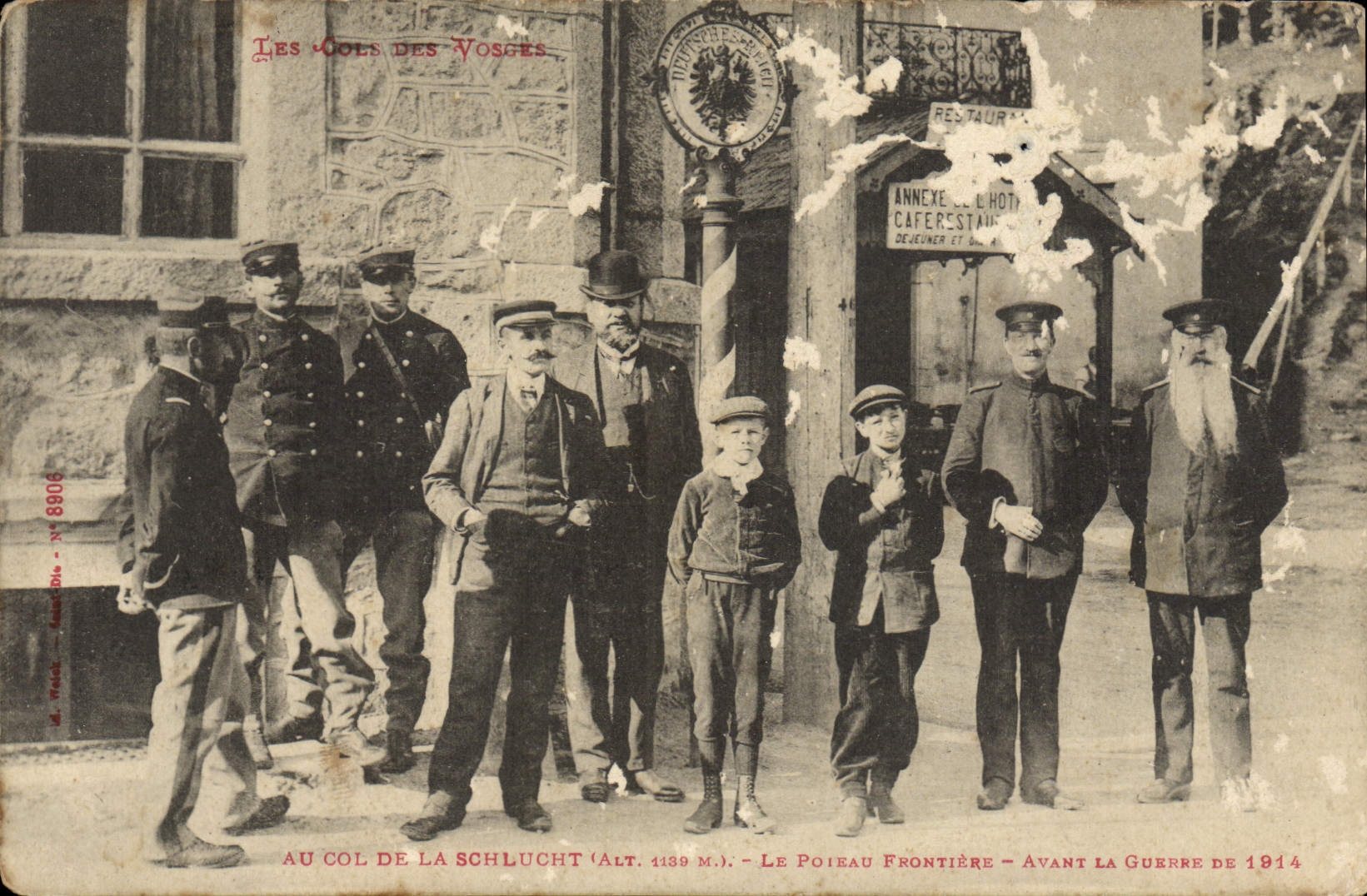 Die Pässe der Vosgien — am Schlucht-Pass (Höhe 1139 m.) — Le Poëau Grenze — Vor dem Krieg 1914 — Verlag Wach - Anne-Dile - Nr. 8906