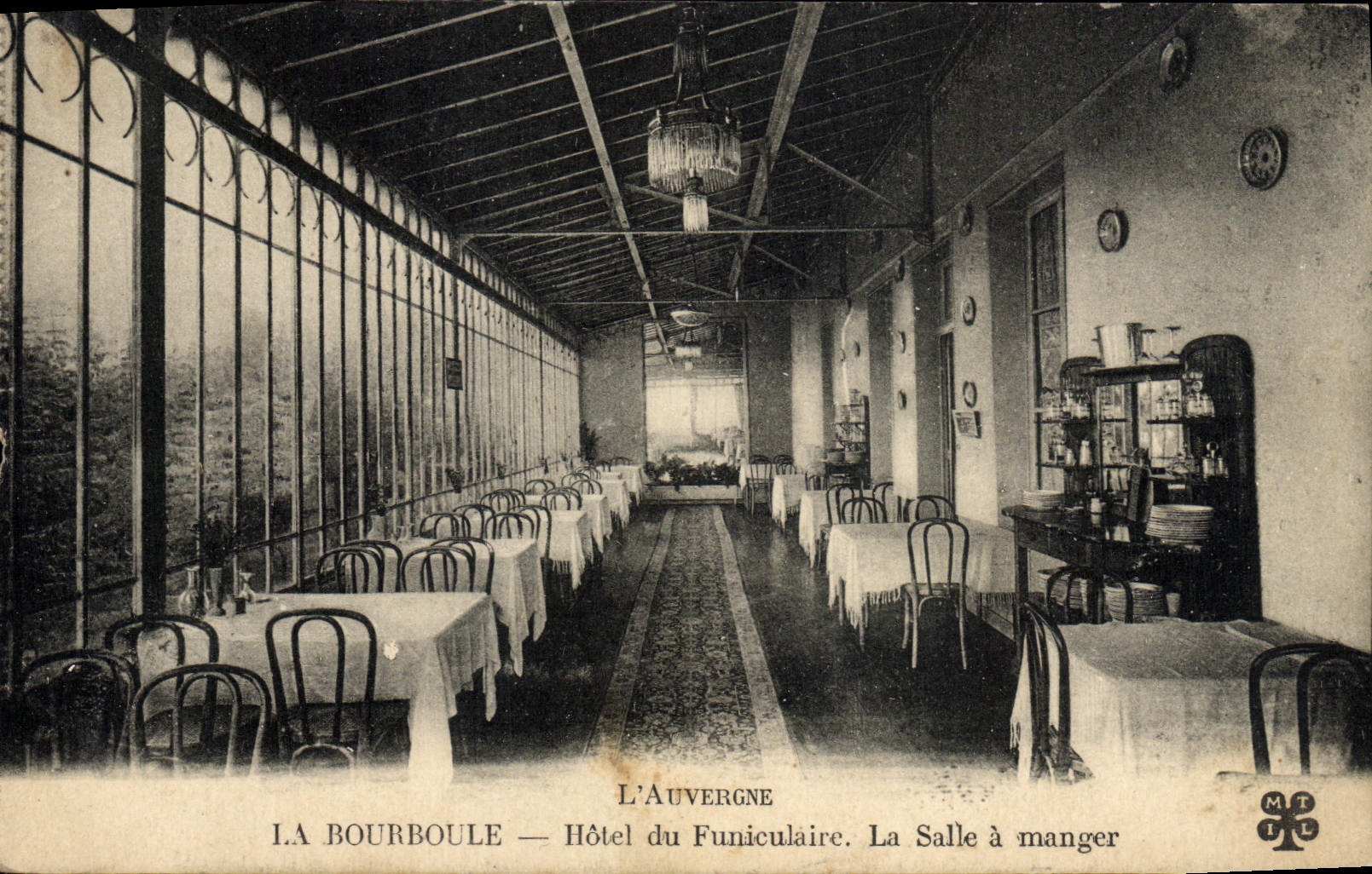 CPA La Bourboule Hotel du Funiculaire La Salle a Manger