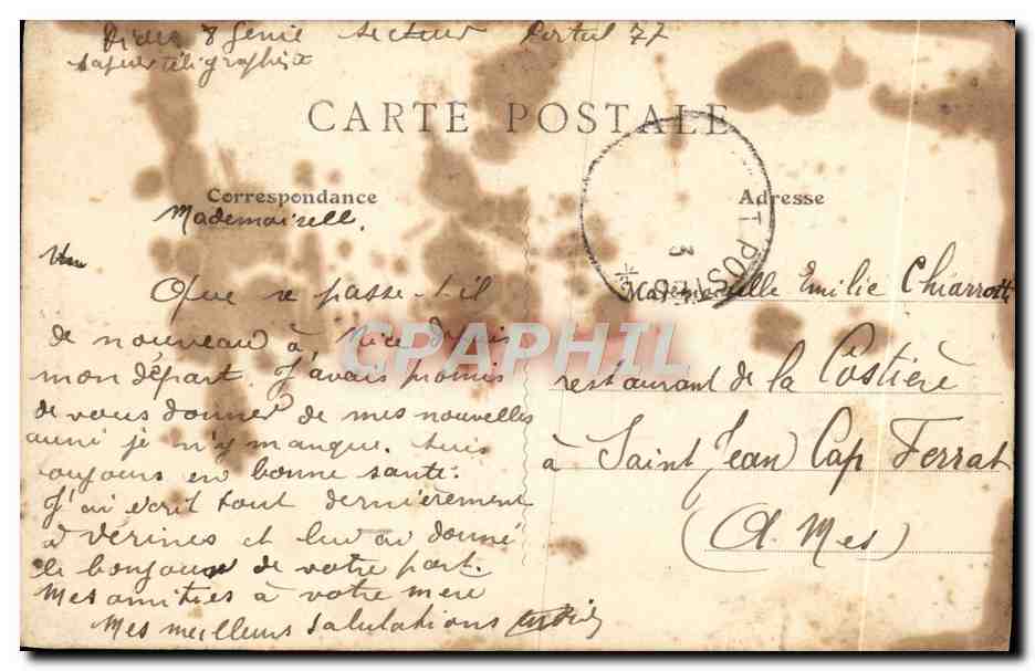 Pont Simon — Sainte-Adresse (Calvados) — Bouley Carnot, sans n° de série — Verso
