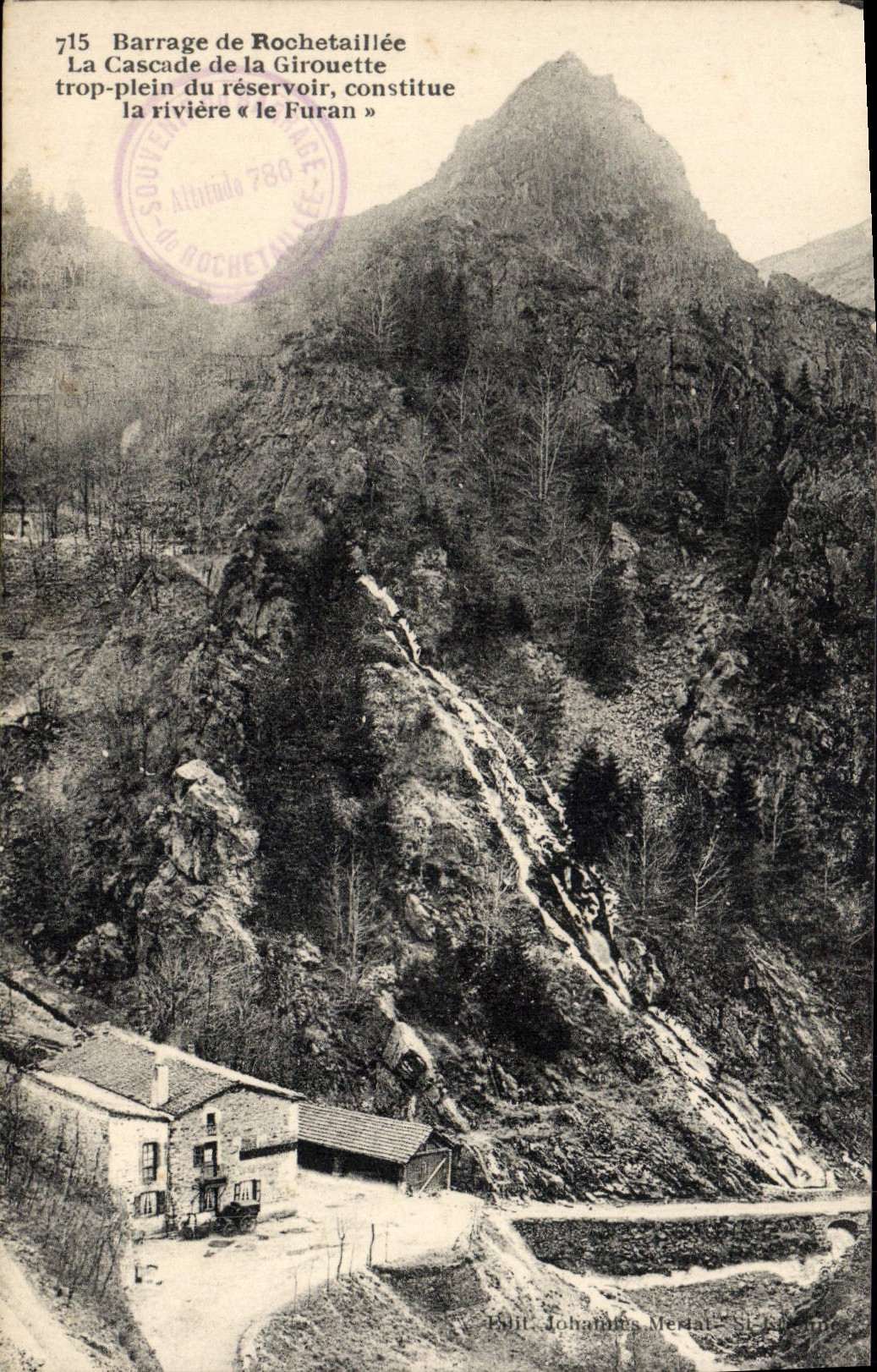 CPA Barrage de Rochetaillee La Cascade de la Girouette