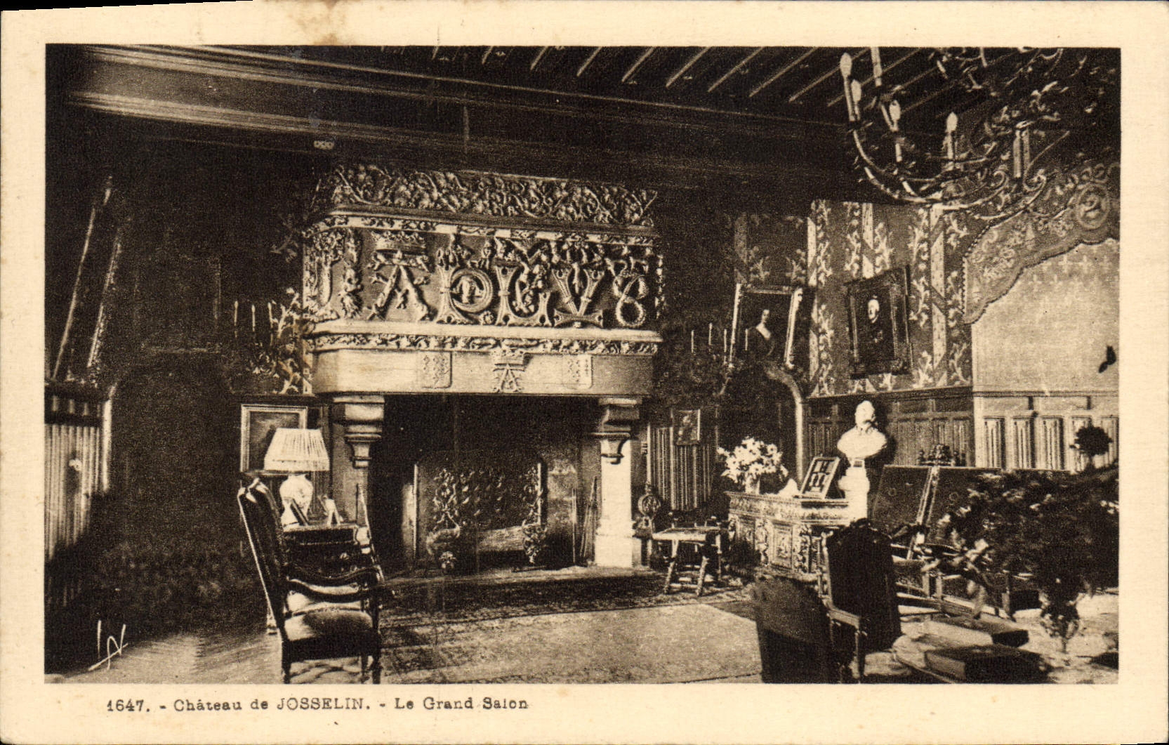Château de JOSSELIN - Le Grand Salon — Éditeur : Laurent & Cie, Rennes