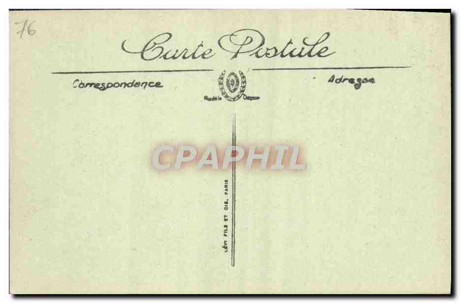 CPA Le Havre Cap de la Heve la Falaise et l'Hotellerie Normande — Rückseite