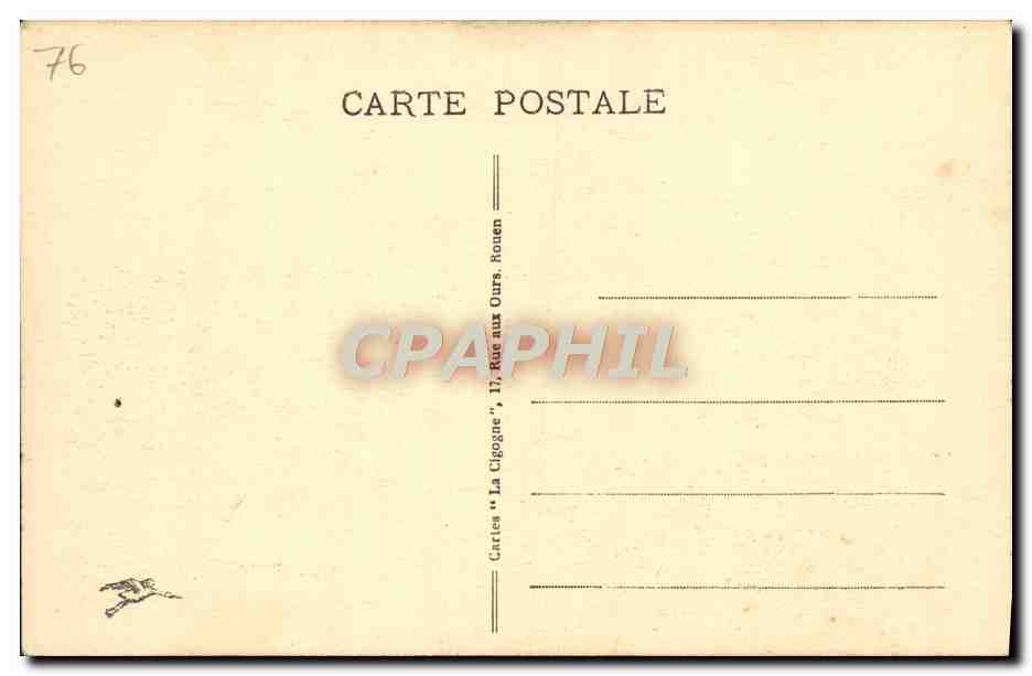 CPA Rouen Pont Boieldieu Bateau — Verso
