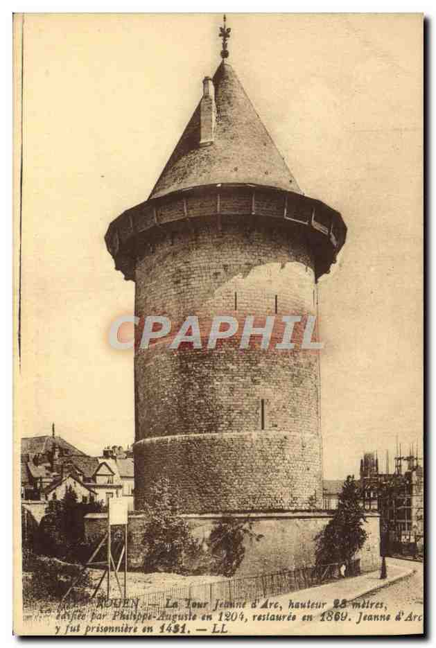 CPA Rouen La Tour Jeanne d'Arc Publicite Chaussure Talon Wellcome