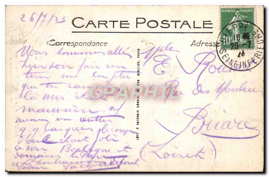 CPA Dieppe La Chapelle Notre Dame de Bon Secours et le calvaire  — Rückseite