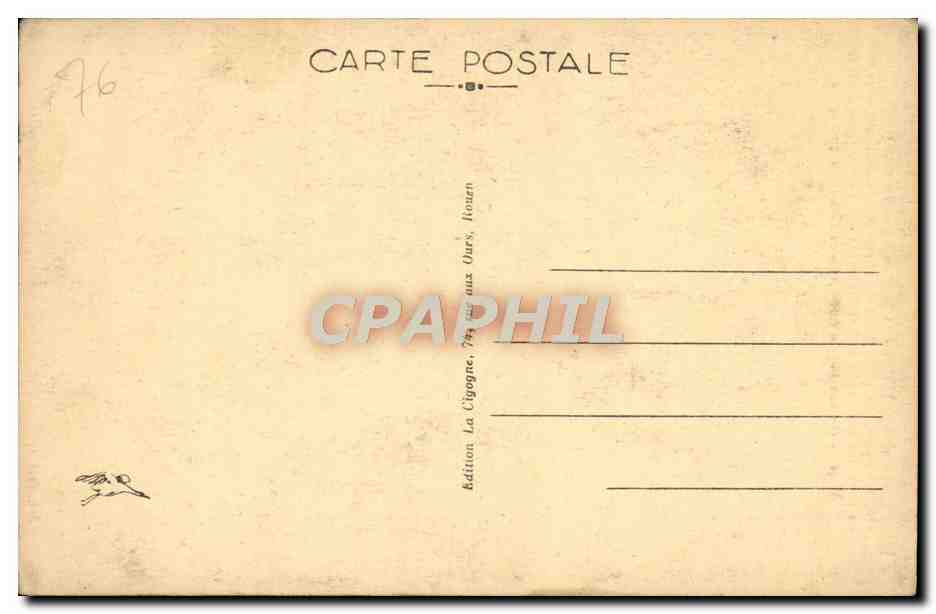 CPA Caudebec en Caux La Cathedrale  — Rückseite
