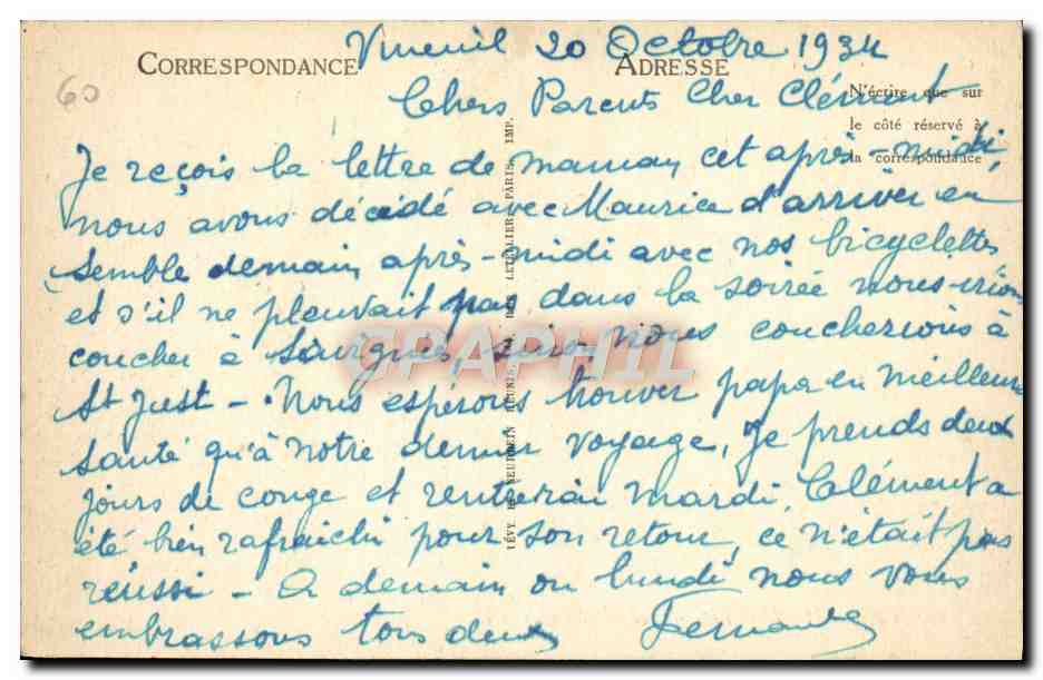CPA Chantilly Le Chateau d'Enghien — Reverso