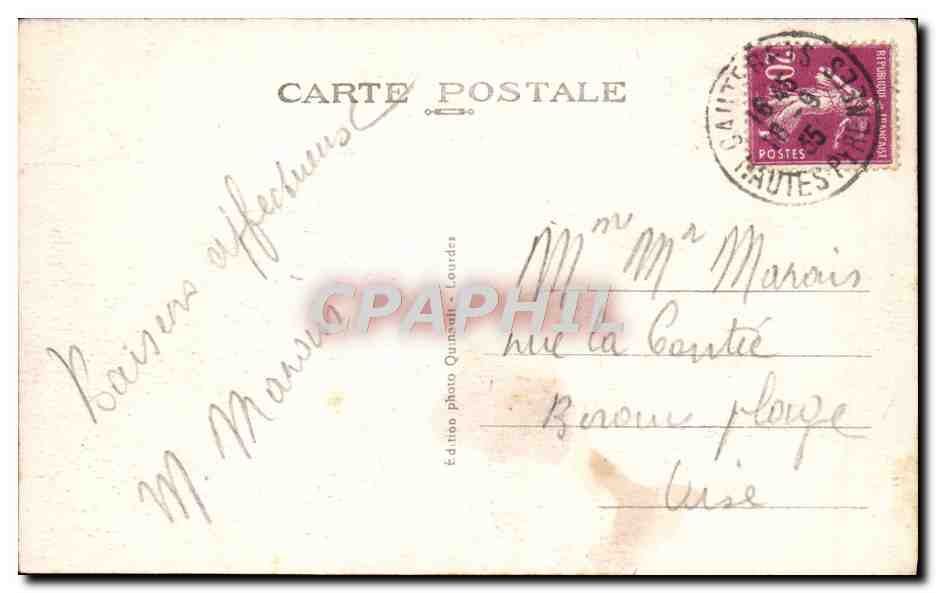 CPA Environs De Cauterets Vue Generale Prise du Mamelon — Back