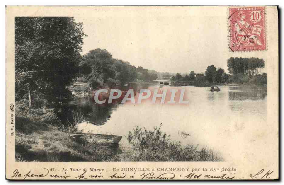 CPA Le Tour de Marne De Joinville a Champigny par la rive droite