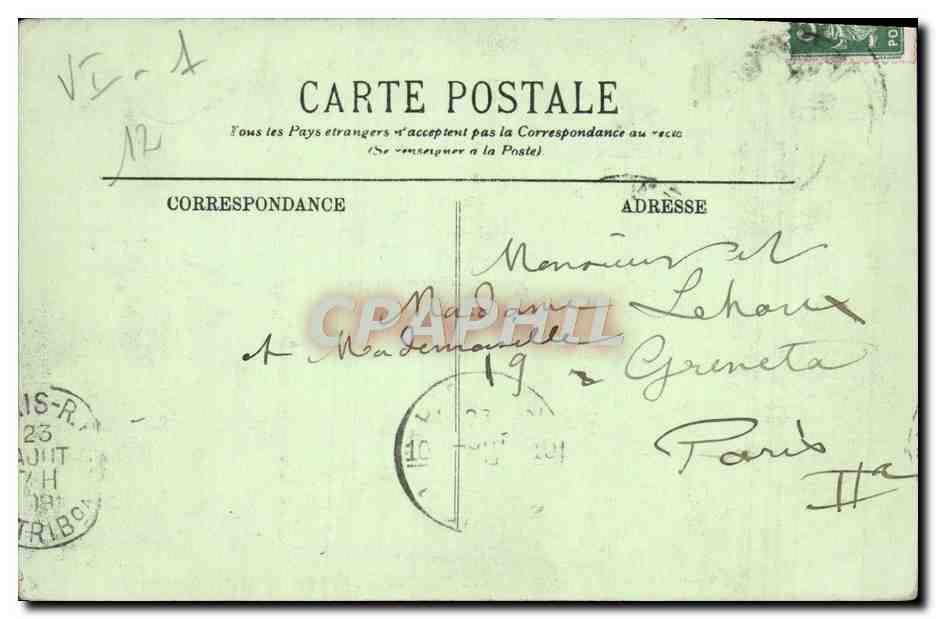 CPA Rouen La Cathedrale et Saint Ouen vus du Transbordeur — Rückseite