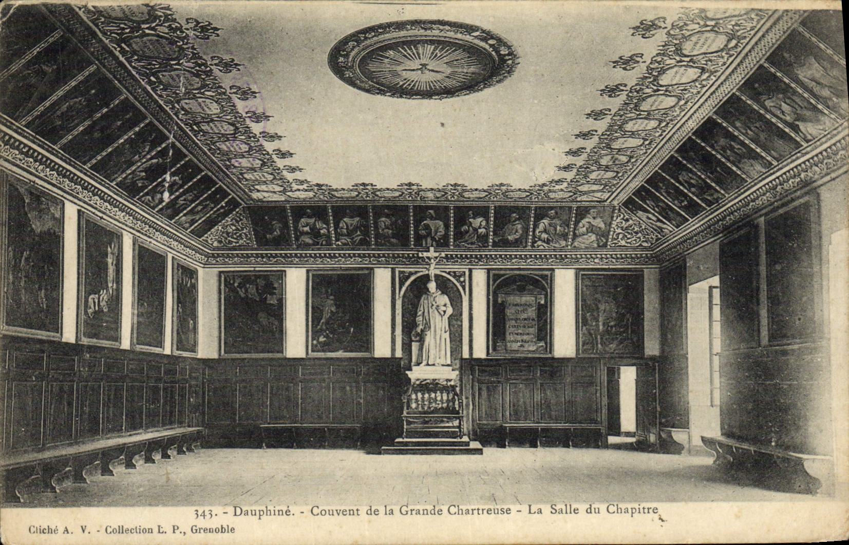 Couvent de la Grande Chartreuse - La Salle du Chapitre — Cliché A. V., Collection E. P., Grenoble