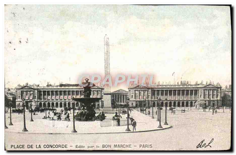 CPA Place de la Concorde Edite par le Bon Marche Paris