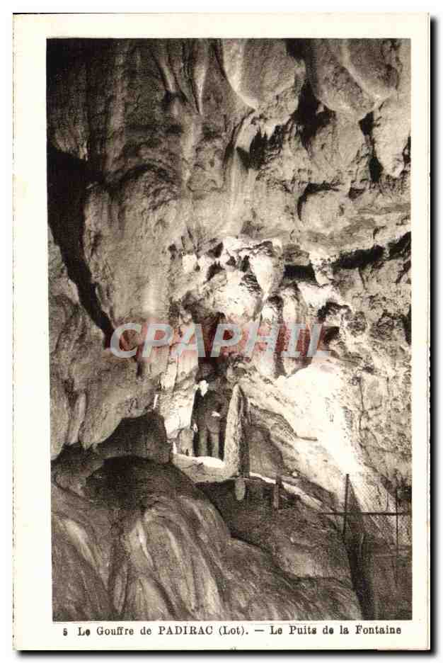 Le Gouffre de PADIRAC (Lot) — Le Puits de la Fontaine — M. FRANCOIS