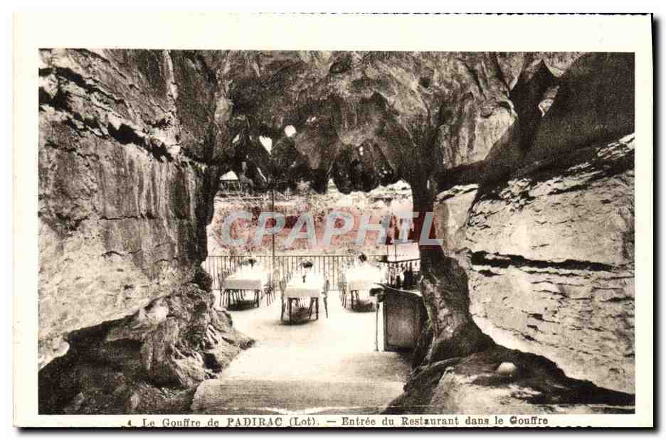 CPA Le Gouffre de Padirac Entree du Restaurant dans le Gouffre