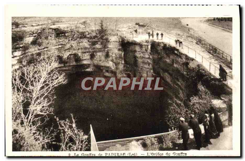 Le Gouffre de PADIRAC (Lot) — L'Orifice du Gouffre — Phototypie Hélio-Franc
