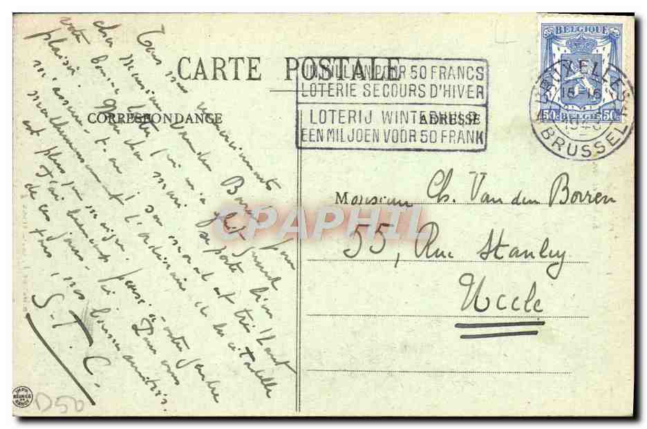 Environs de Cherbourg — Rochers et sortie de Grotte — JOBOURG — Achterkant