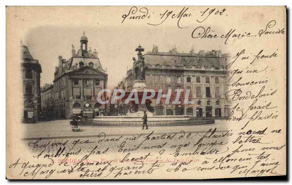 Place de la Fontaine des Trois Galets — Bordeaux — éditeur inconnu