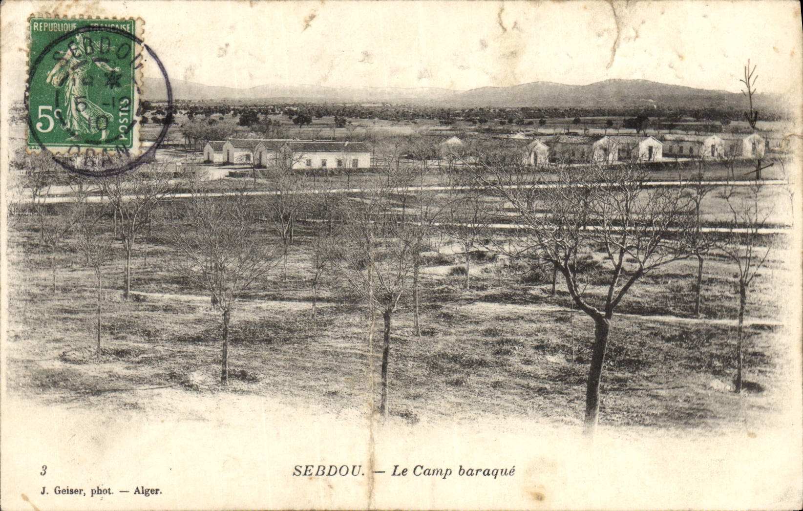 CPA Sebdou Le Camp Baraque