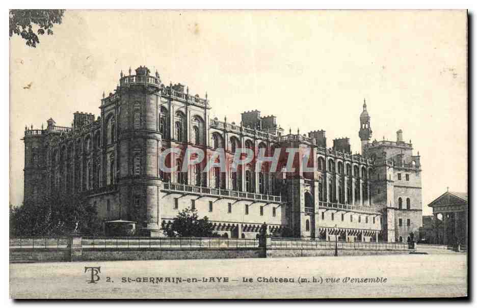 St-Germain-en-Laye — Le Château (m.h.) vue d'ensemble — Éditeur T.2 - Recto