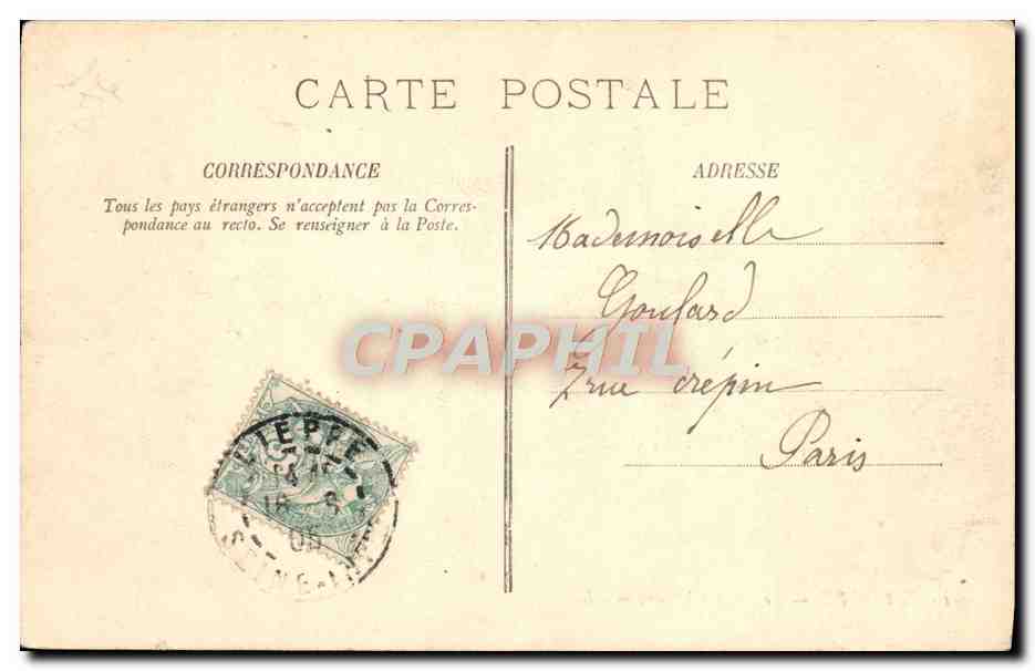 CPA Dieppe Le Vieux Chateau — Rückseite