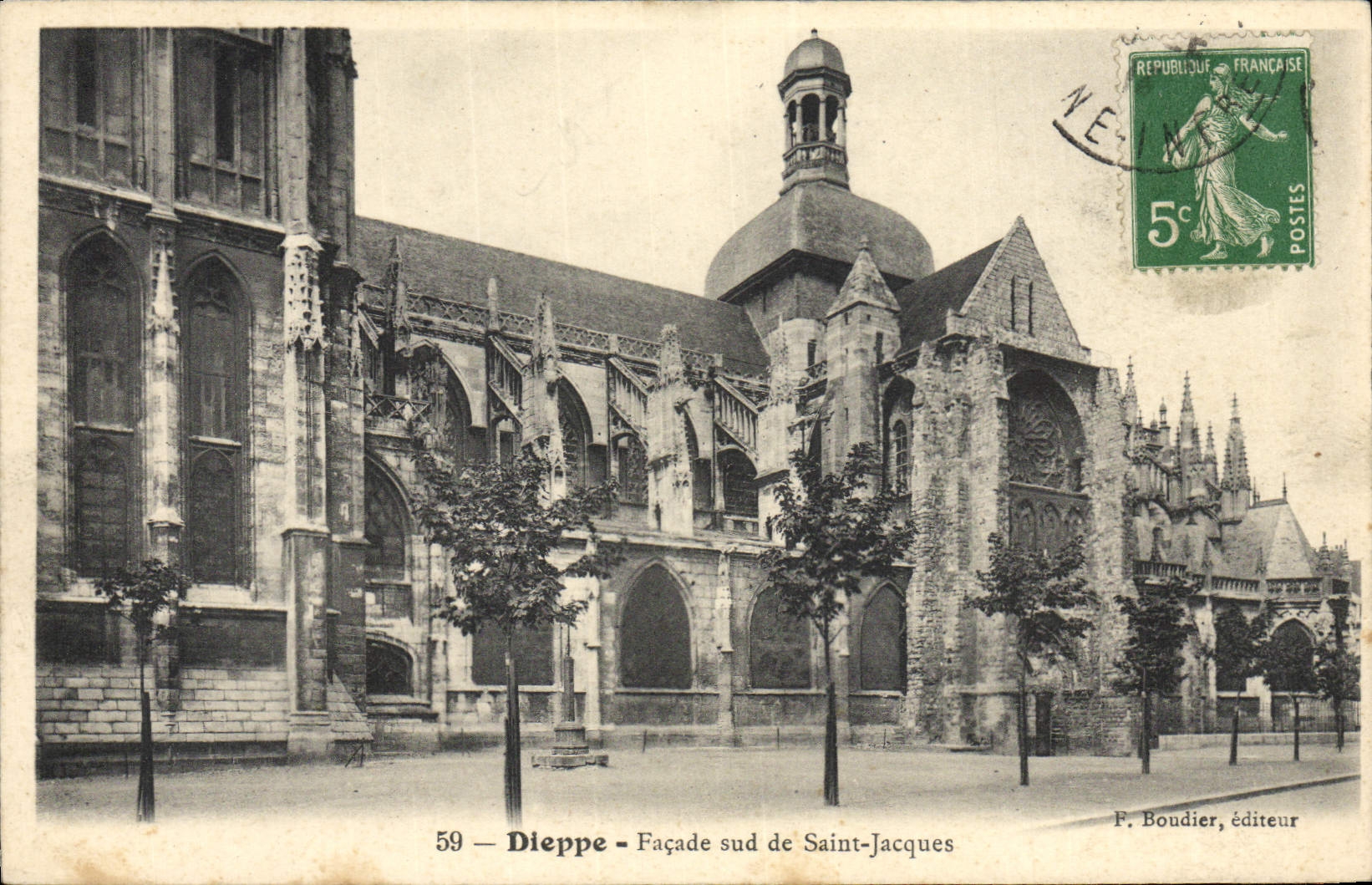 CPA Dieppe Facade sud de Saint Jacques