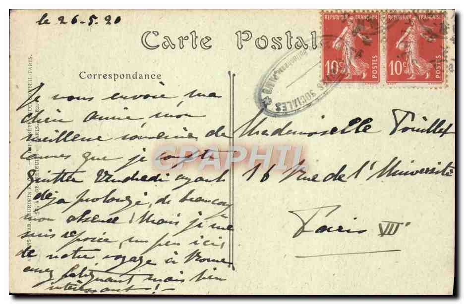 CPA Cannes Vue Generale Prise de la Californie — Verso