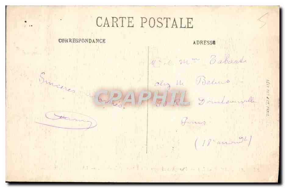 CPA Amboise Vue Generale vers le chateau et la Loire  — Rückseite
