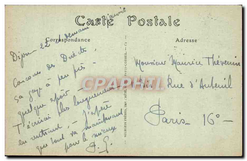 CPA Dijon La Cathedrale Saint Benigne — Verso