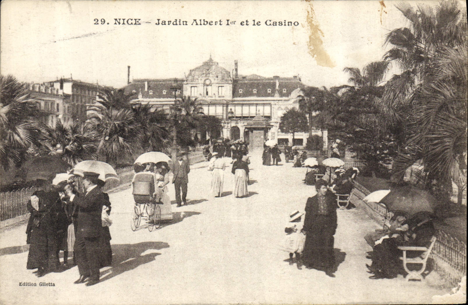 CPA Nice Jardin Albert 1er et le Casino