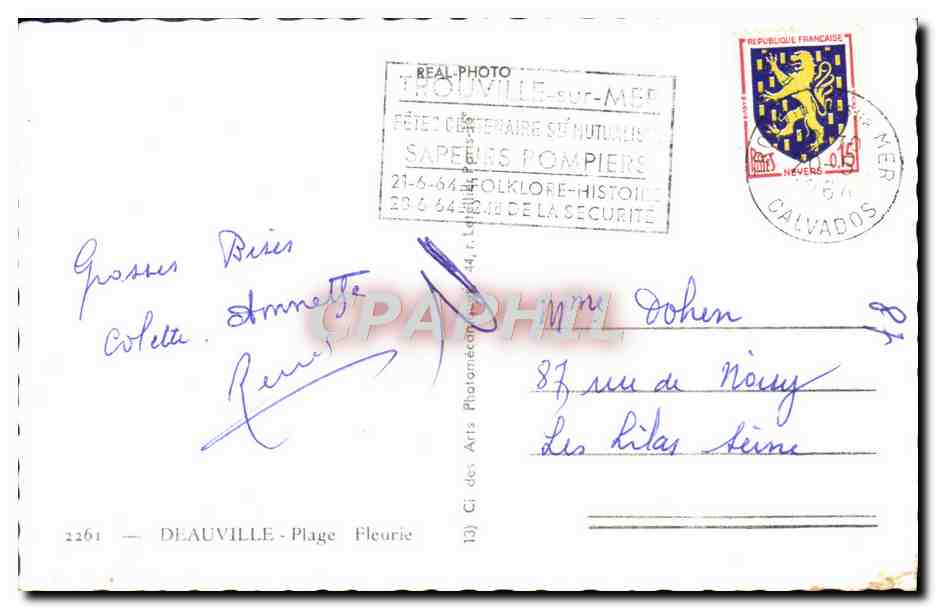 Deauville — Vue panoramique — Éditeur inconnu, n° de série 13 — Rückseite