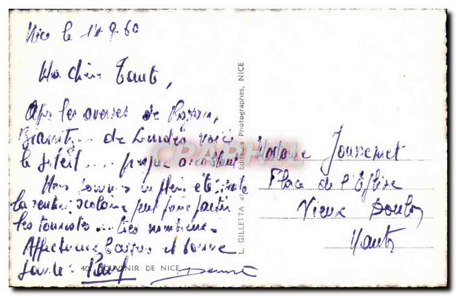 CPA Nice  — Verso