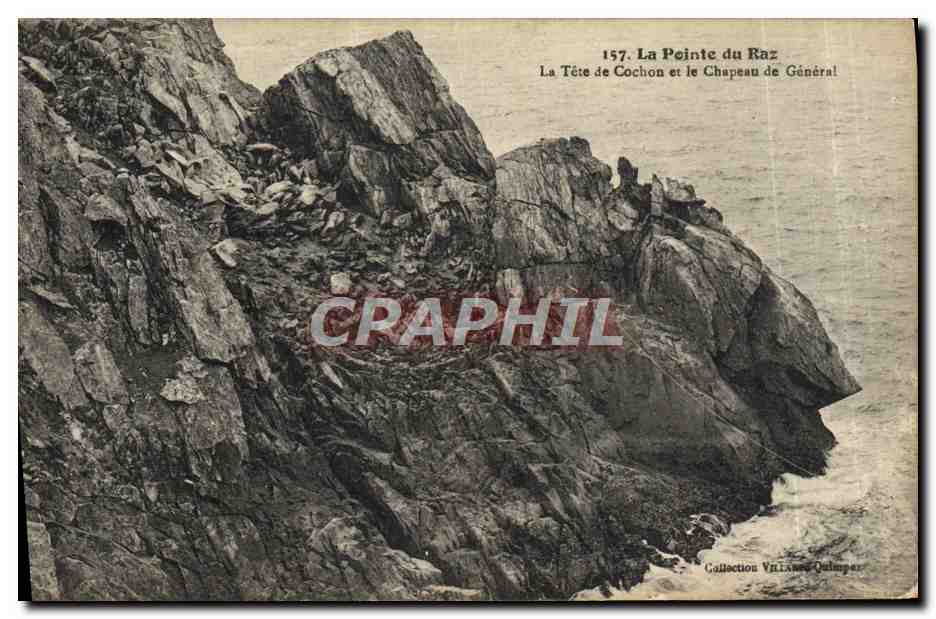 CPA La Pointe du Raz La tete de cochon et le chapeau du general