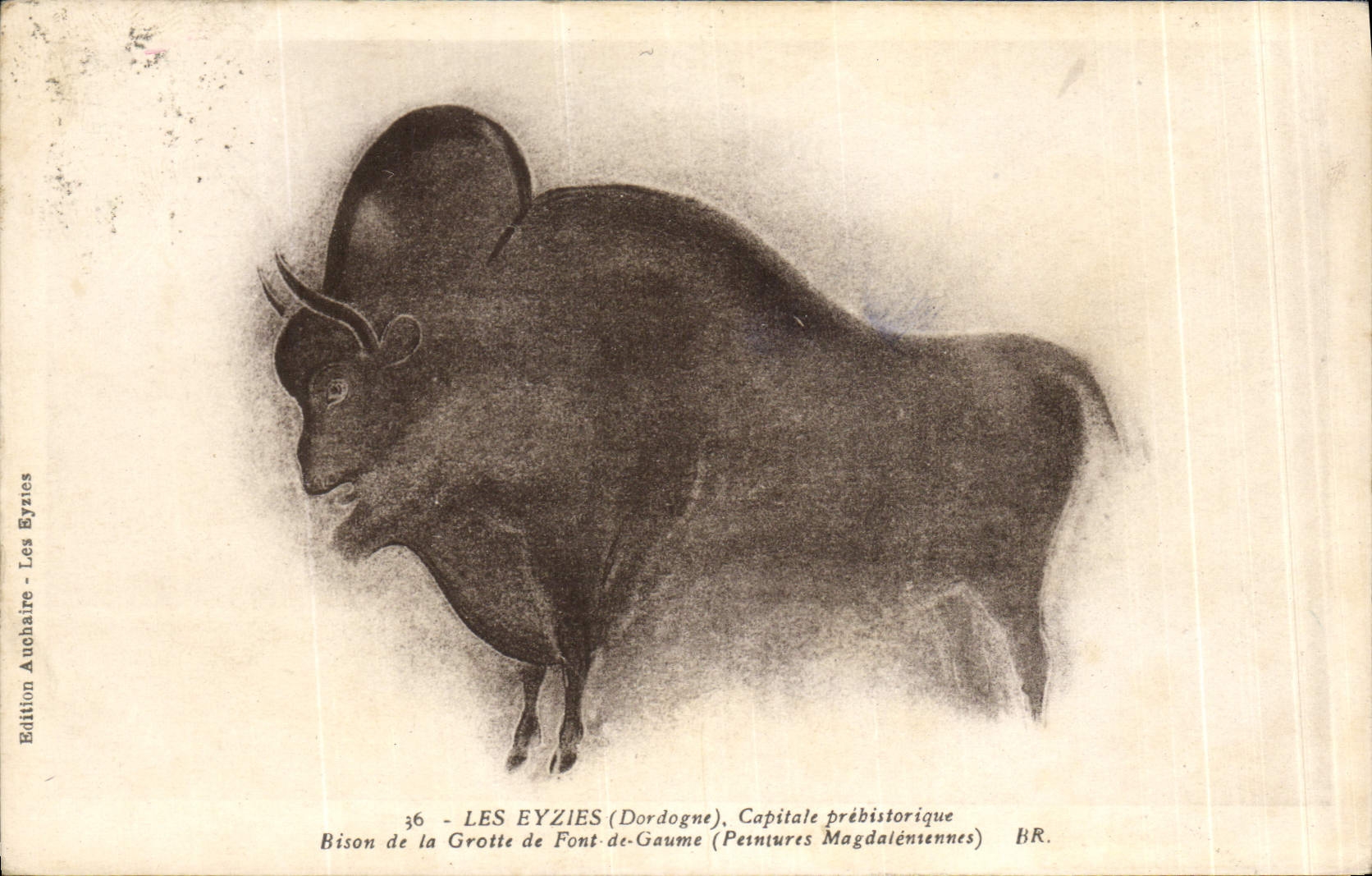 Bison de la Grotte de Font-de-Gaume — Peintures Magdaléniennes — Édition Auchaire, Les Eyzies