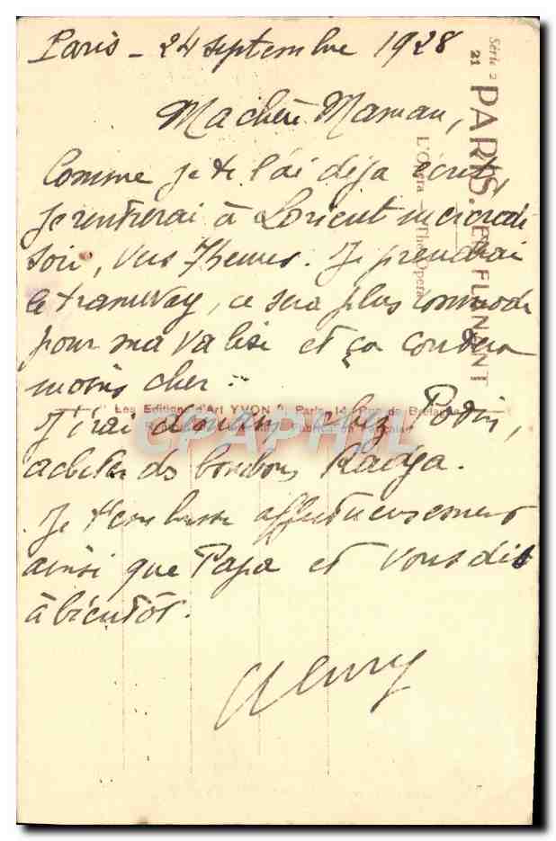 CPA Paris L'opera — Verso