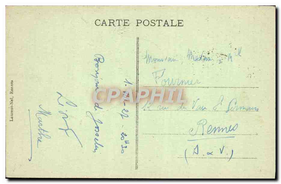 CPA Colonne de Trenie entre Ploermel et Josselin  — Rückseite