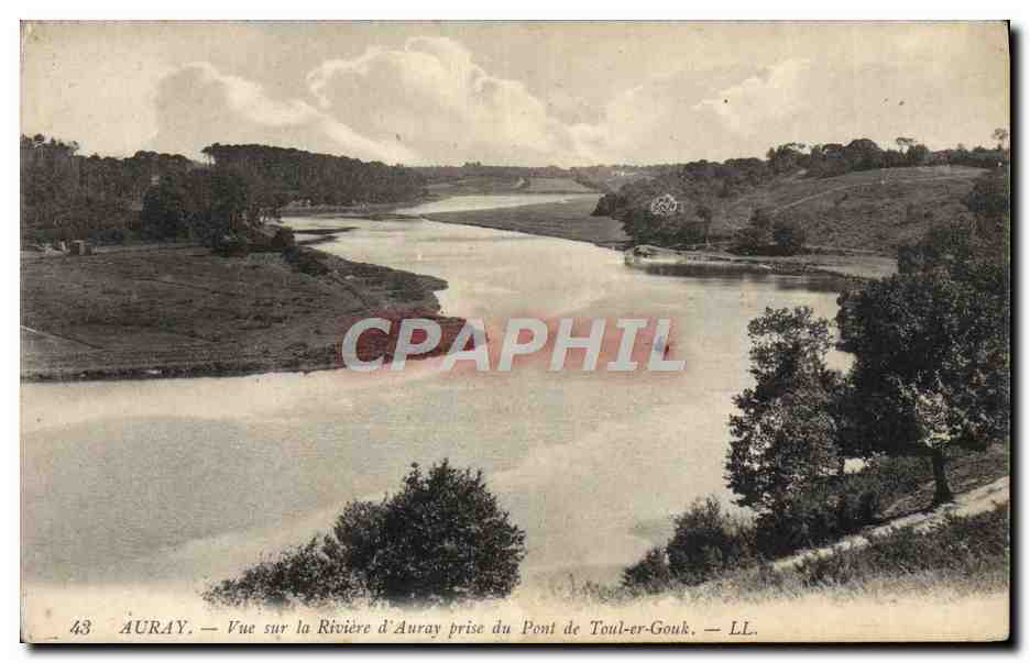 CPA Auray Vue Sur la Riviere d'Auray prise du pont de Toul er Gouk